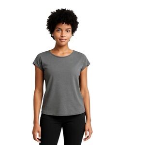 Lafayette 148 New York Women’s Grey Scoop Neck Sleeveless Tank Top Tami Sz M